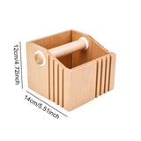 Maxbell Wood Coffee Knock Box Nonslip Base Ground Box for Cafe Office Kitchen