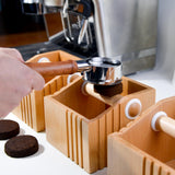 Maxbell Wood Coffee Knock Box Nonslip Base Ground Box for Cafe Office Kitchen