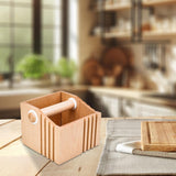 Maxbell Wood Coffee Knock Box Nonslip Base Ground Box for Cafe Office Kitchen