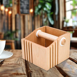 Maxbell Wood Coffee Knock Box Nonslip Base Ground Box for Cafe Office Kitchen