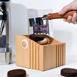 Maxbell Wood Coffee Knock Box Nonslip Base Ground Box for Cafe Office Kitchen