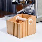 Maxbell Wood Coffee Knock Box Nonslip Base Ground Box for Cafe Office Kitchen
