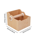 Maxbell Espresso Knock Box Wood Coffee Ground Knock Container for Bar Kitchen Office