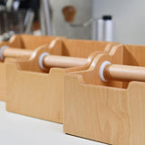 Maxbell Espresso Knock Box Wood Coffee Ground Knock Container for Bar Kitchen Office