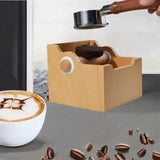 Maxbell Espresso Knock Box Wood Coffee Ground Knock Container for Bar Kitchen Office