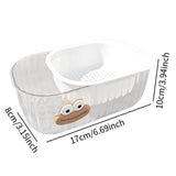 Maxbell Kitchen Strainer Colander Bowl Set 2 in 1 Double Layered Strainer for Mixing White