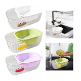 Maxbell Kitchen Strainer Colander Bowl Set 2 in 1 Double Layered Strainer for Mixing White