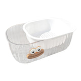 Maxbell Kitchen Strainer Colander Bowl Set 2 in 1 Double Layered Strainer for Mixing White