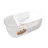 Maxbell Kitchen Strainer Colander Bowl Set 2 in 1 Double Layered Strainer for Mixing White