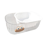Maxbell Kitchen Strainer Colander Bowl Set 2 in 1 Double Layered Strainer for Mixing White