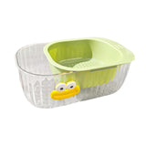 Maxbell Kitchen Strainer Colander Bowl Set 2 in 1 Double Layered Strainer for Mixing Green