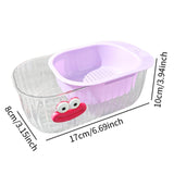 Maxbell Kitchen Strainer Colander Bowl Set 2 in 1 Double Layered Strainer for Mixing Violet