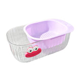 Maxbell Kitchen Strainer Colander Bowl Set 2 in 1 Double Layered Strainer for Mixing Violet