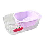 Maxbell Kitchen Strainer Colander Bowl Set 2 in 1 Double Layered Strainer for Mixing Violet