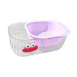 Maxbell Kitchen Strainer Colander Bowl Set 2 in 1 Double Layered Strainer for Mixing Violet