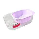 Maxbell Kitchen Strainer Colander Bowl Set 2 in 1 Double Layered Strainer for Mixing Violet