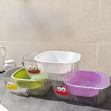 Maxbell Kitchen Strainer Colander Bowl Set 2 in 1 Double Layered Strainer for Mixing Violet