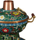 Maxbell Shabu Shabu Hot Pot Sturdy Stockpot Family Gathering Home Use Copper Hot Pot green