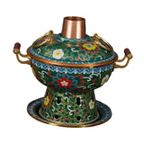 Maxbell Shabu Shabu Hot Pot Sturdy Stockpot Family Gathering Home Use Copper Hot Pot green
