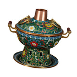 Maxbell Shabu Shabu Hot Pot Sturdy Stockpot Family Gathering Home Use Copper Hot Pot green