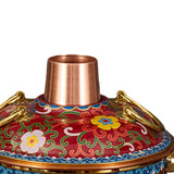 Maxbell Shabu Shabu Hot Pot Sturdy Stockpot Family Gathering Home Use Copper Hot Pot red