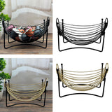 Maxbell Iron Fruit Basket Serving Tray Countertop Kitchen Counter Fruit Display Bowl black