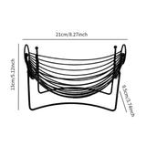 Maxbell Iron Fruit Basket Serving Tray Countertop Kitchen Counter Fruit Display Bowl black