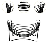 Maxbell Iron Fruit Basket Serving Tray Countertop Kitchen Counter Fruit Display Bowl black