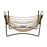 Maxbell Iron Fruit Basket Serving Tray Countertop Kitchen Counter Fruit Display Bowl Gold
