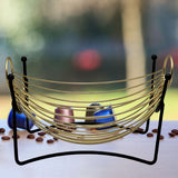 Maxbell Iron Fruit Basket Serving Tray Countertop Kitchen Counter Fruit Display Bowl Gold