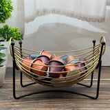 Maxbell Iron Fruit Basket Serving Tray Countertop Kitchen Counter Fruit Display Bowl Gold