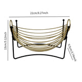 Maxbell Iron Fruit Basket Serving Tray Countertop Kitchen Counter Fruit Display Bowl Gold