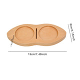 Maxbell Wooden Coffee Tamper Holder Multifunctional Espresso Tamper Station for Home Light Brown