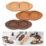 Maxbell Wooden Coffee Tamper Holder Multifunctional Espresso Tamper Station for Home Light Brown