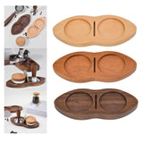 Maxbell Wooden Coffee Tamper Holder Multifunctional Espresso Tamper Station for Home Light Brown