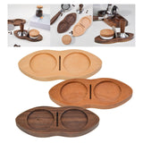 Maxbell Wooden Coffee Tamper Holder Multifunctional Espresso Tamper Station for Home Light Brown