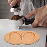 Maxbell Wooden Coffee Tamper Holder Multifunctional Espresso Tamper Station for Home Light Brown