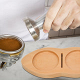 Maxbell Wooden Coffee Tamper Holder Multifunctional Espresso Tamper Station for Home Light Brown