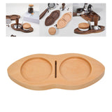 Maxbell Wooden Coffee Tamper Holder Multifunctional Espresso Tamper Station for Home Light Brown