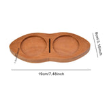 Maxbell Wooden Coffee Tamper Holder Multifunctional Espresso Tamper Station for Home Brown