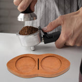 Maxbell Wooden Coffee Tamper Holder Multifunctional Espresso Tamper Station for Home Brown