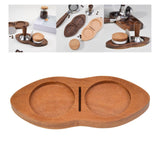 Maxbell Wooden Coffee Tamper Holder Multifunctional Espresso Tamper Station for Home Brown