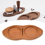 Maxbell Wooden Coffee Tamper Holder Multifunctional Espresso Tamper Station for Home Brown