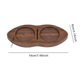 Maxbell Wooden Coffee Tamper Holder Multifunctional Espresso Tamper Station for Home Dark Brown