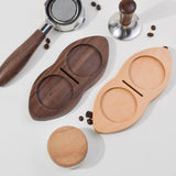 Maxbell Wooden Coffee Tamper Holder Multifunctional Espresso Tamper Station for Home Dark Brown