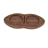 Maxbell Wooden Coffee Tamper Holder Multifunctional Espresso Tamper Station for Home Dark Brown