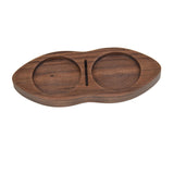 Maxbell Wooden Coffee Tamper Holder Multifunctional Espresso Tamper Station for Home Dark Brown