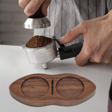 Maxbell Wooden Coffee Tamper Holder Multifunctional Espresso Tamper Station for Home Dark Brown