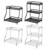 Maxbell Bathroom Countertop Organizer Perfume Tray for Dressing Table Bedroom Makeup 2 Layer Black