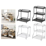 Maxbell Bathroom Countertop Organizer Perfume Tray for Dressing Table Bedroom Makeup 2 Layer Black